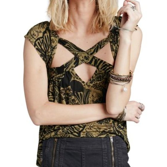 Free People Tops - Free People 'Sugar Cane' Crisscross Tank